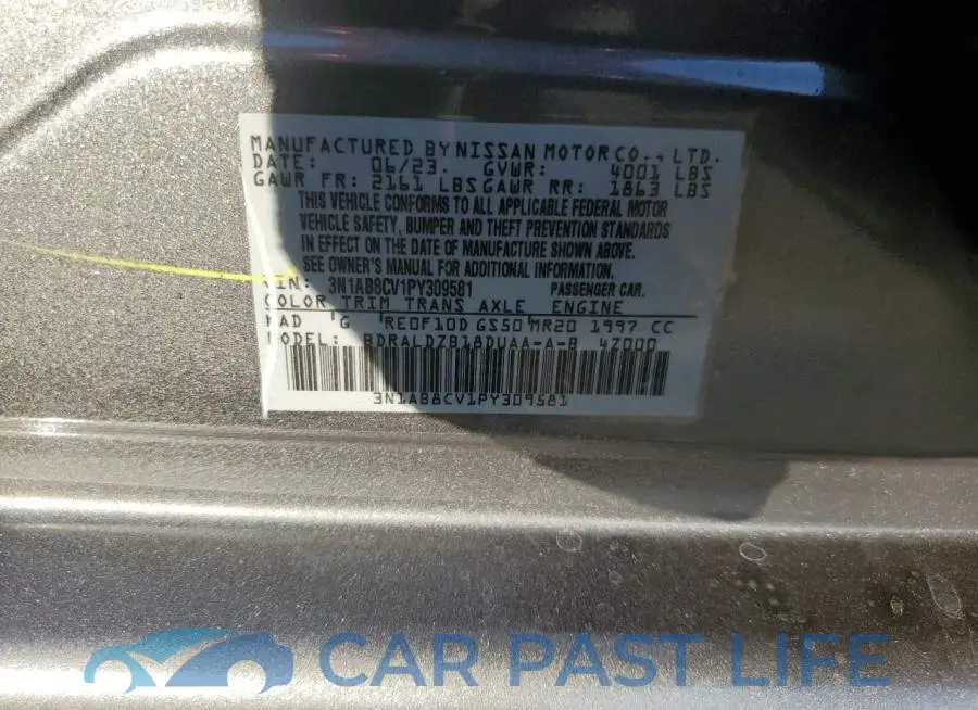 3N1AB8CV1PY309581# 12