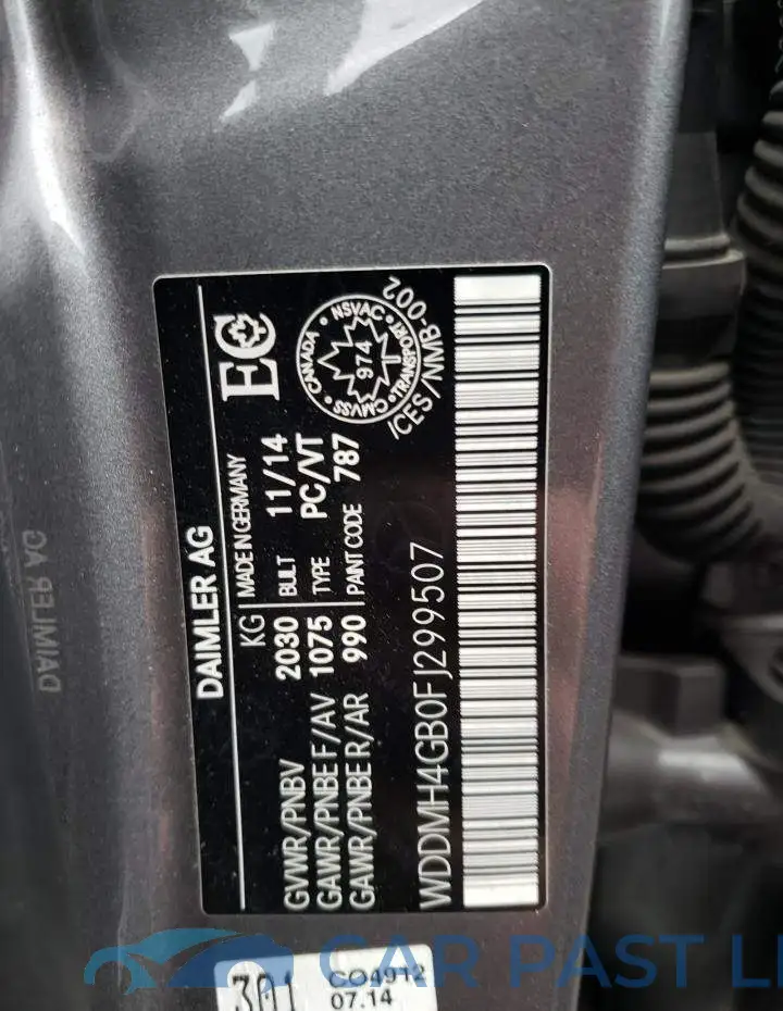 WDDMH4GB0FJ299507# 13