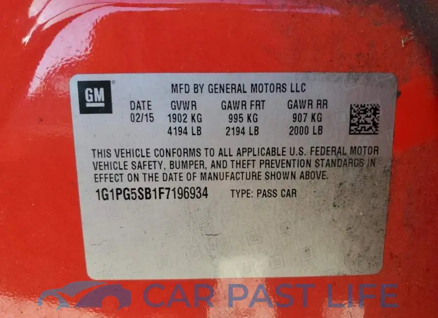 1G1PG5SB1F7196934# 12