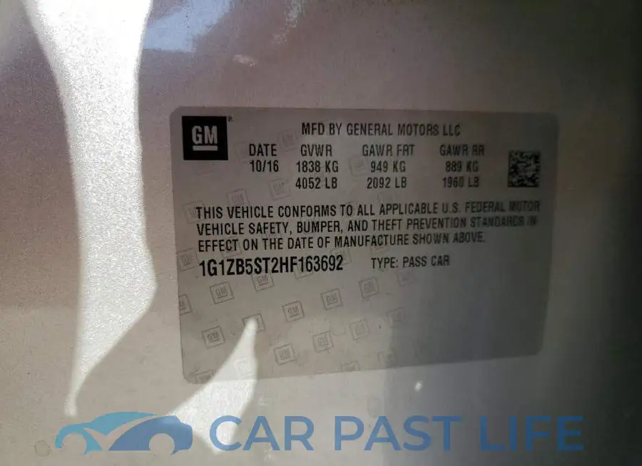1G1ZB5ST2HF163692# 13