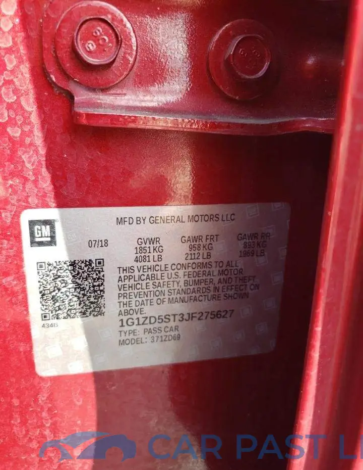 1G1ZD5ST3JF275627# 12