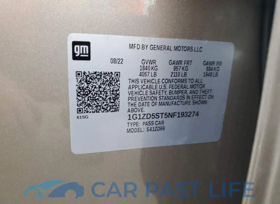 1G1ZD5ST5NF193274# 12