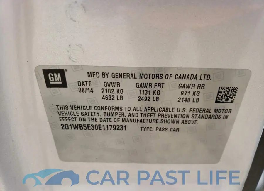 2G1WB5E30E1179231# 12