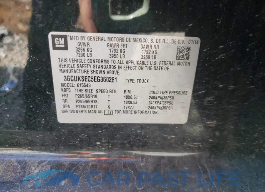 3GCUKSEC5EG360281# 12