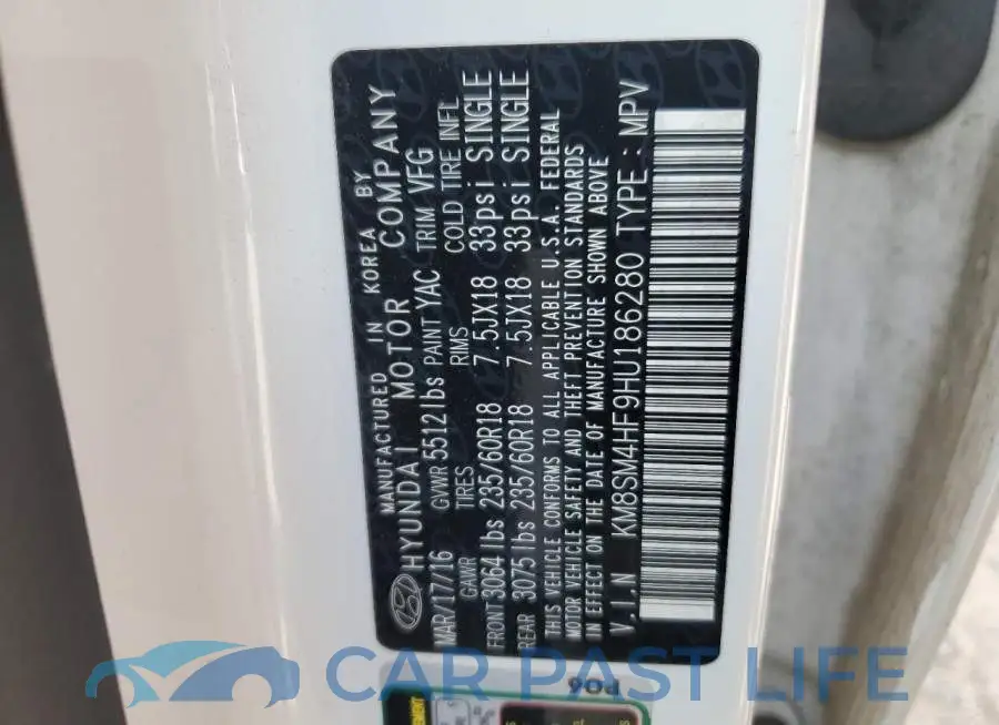 KM8SM4HF9HU186280# 13
