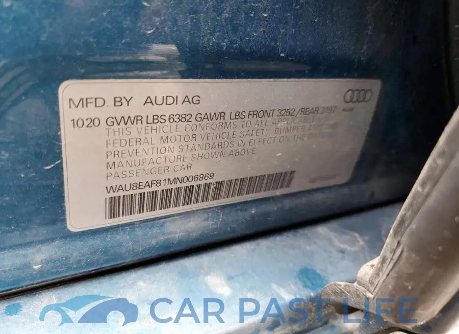 WAU8EAF81MN006869# 12