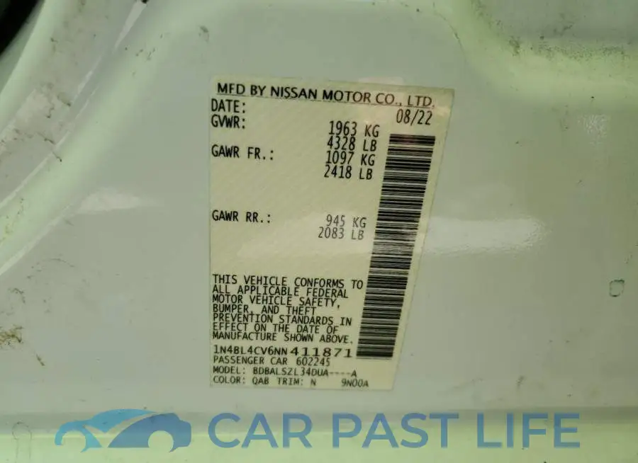 1N4BL4CV6NN411871# 12