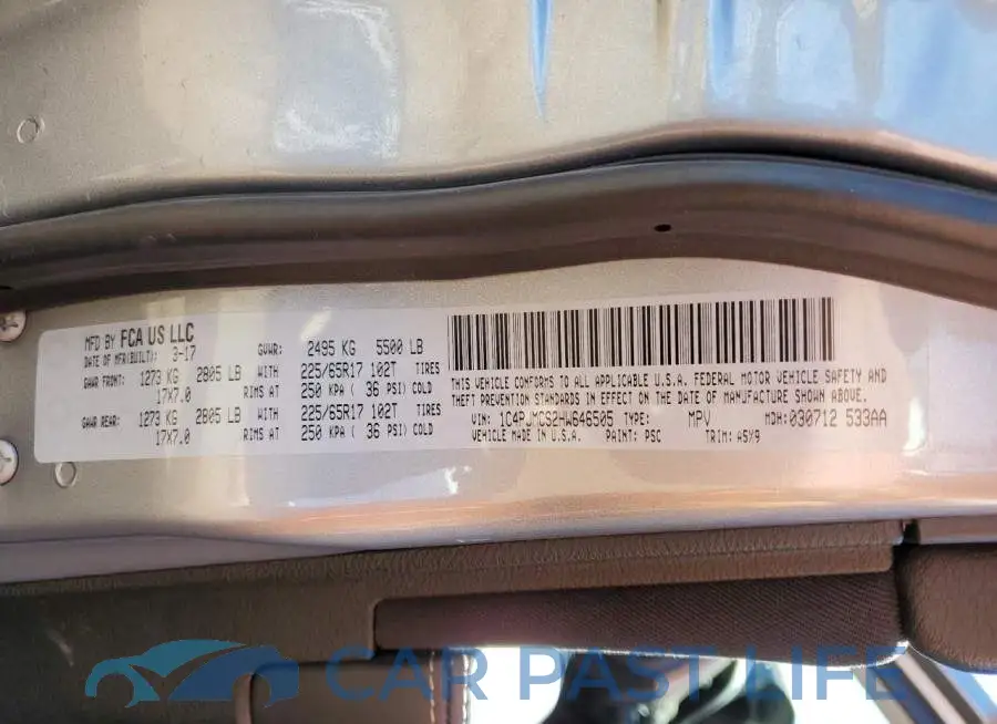 1C4PJMCS2HW646505# 12