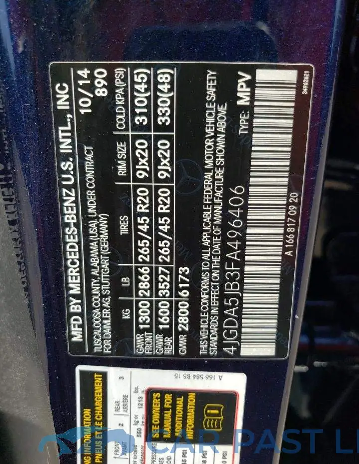 4JGDA5JB3FA496406# 13