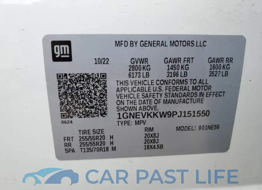 1GNEVKKW9PJ151550# 13