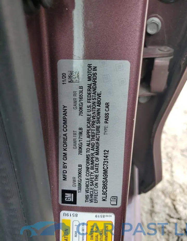 KL8CB6SA9MC731412# 12