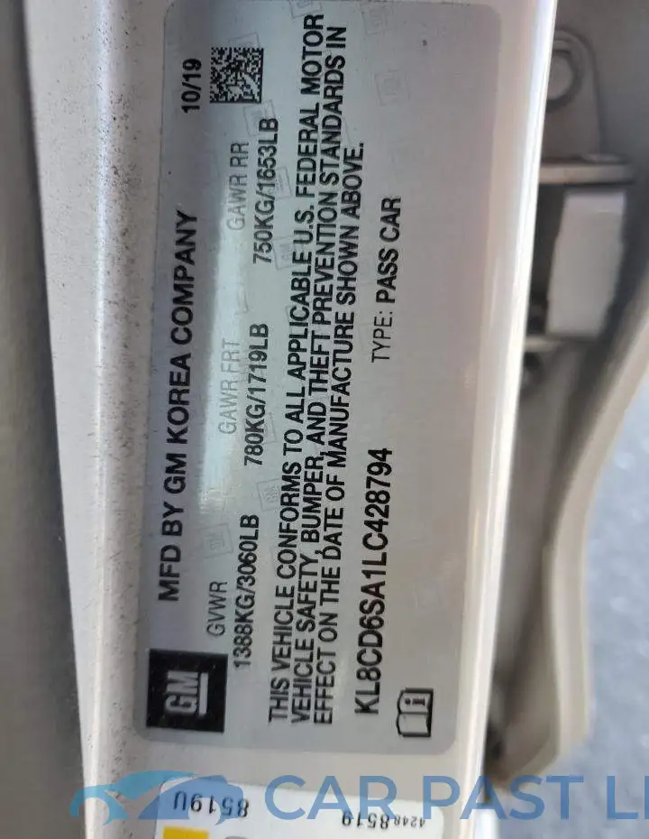 KL8CD6SA1LC428794# 12