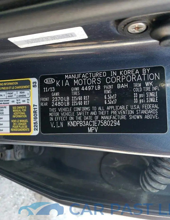 KNDPB3AC1E7580294# 12