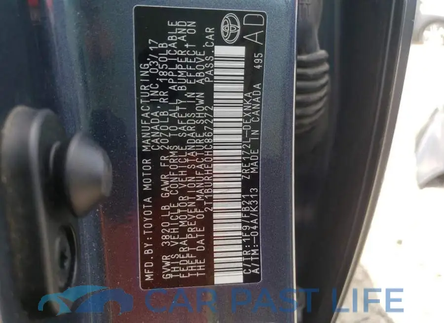 2T1BURHE0HC867272# 13