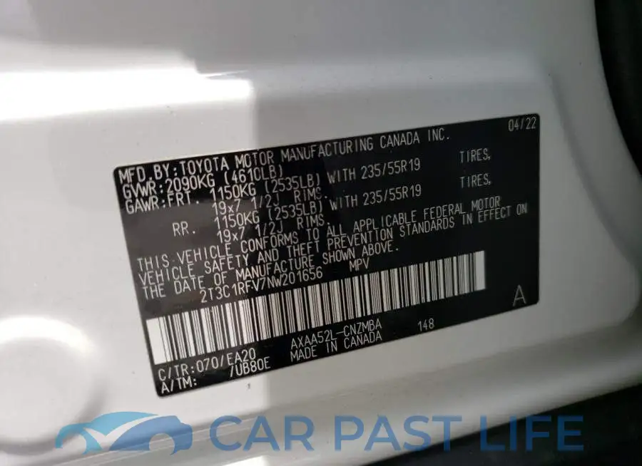2T3C1RFV7NW201656# 12
