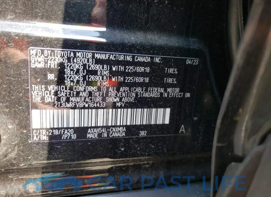 2T3UWRFV8PW164433# 13