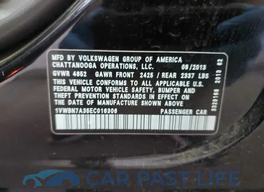 1VWBN7A35EC016306# 12