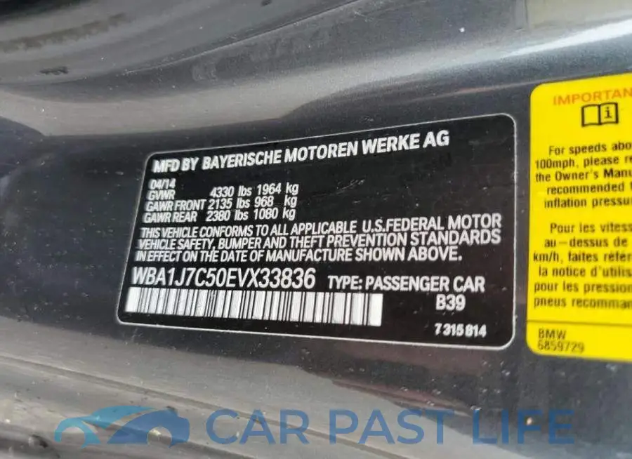 WBA1J7C50EVX33836# 12