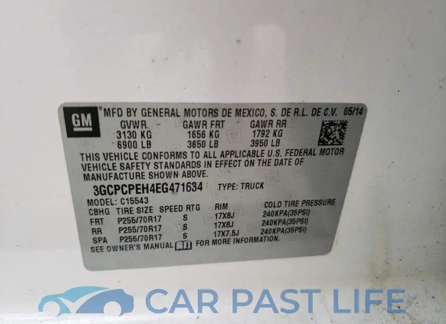 3GCPCPEH4EG471634# 12