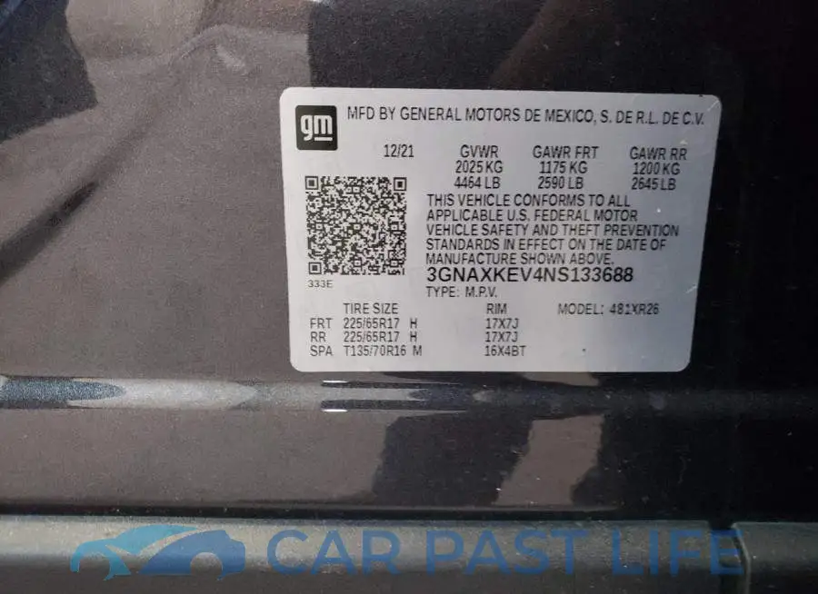 3GNAXKEV4NS133688# 13