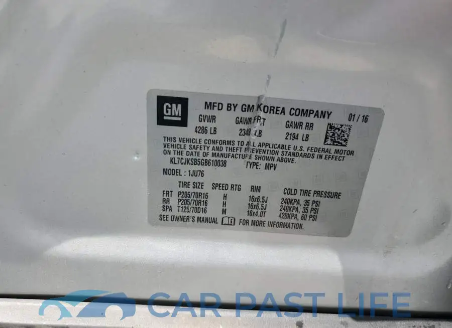 KL7CJKSB5GB610038# 14