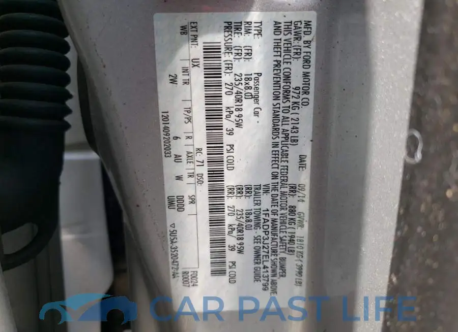 1FADP3J27EL413799# 12
