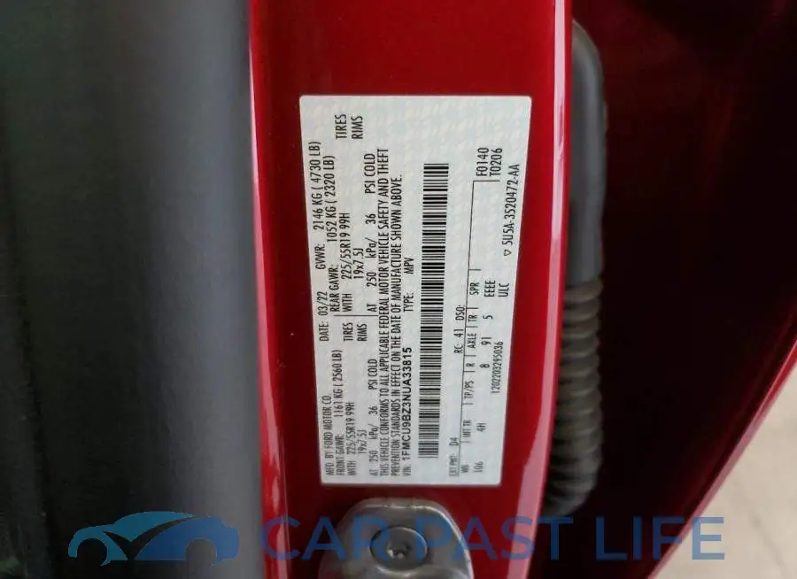 1FMCU9BZ3NUA33815# 14