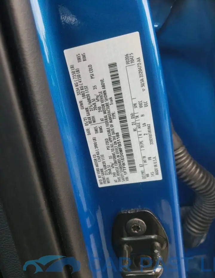1FTFW1ED0MFB51188# 12