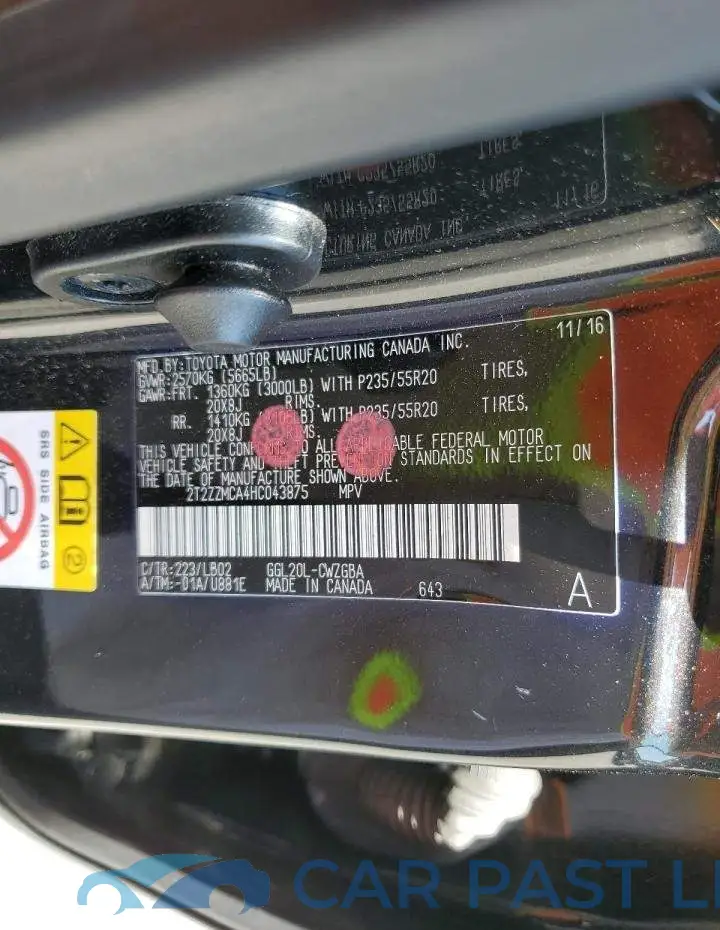 2T2ZZMCA4HC043875# 13