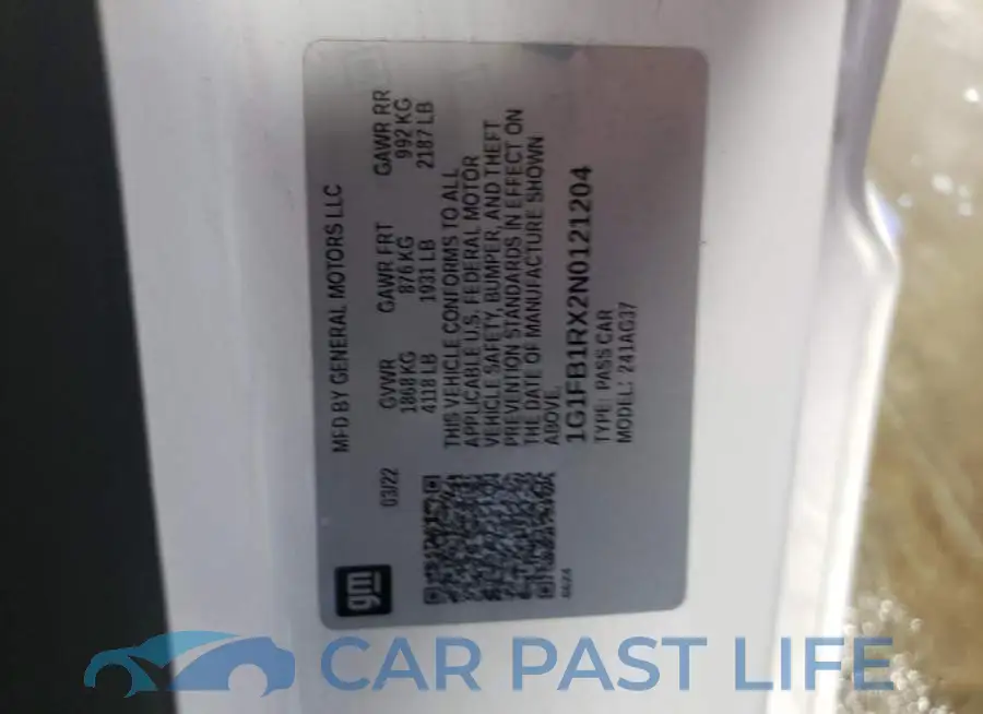 1G1FB1RX2N0121204# 12