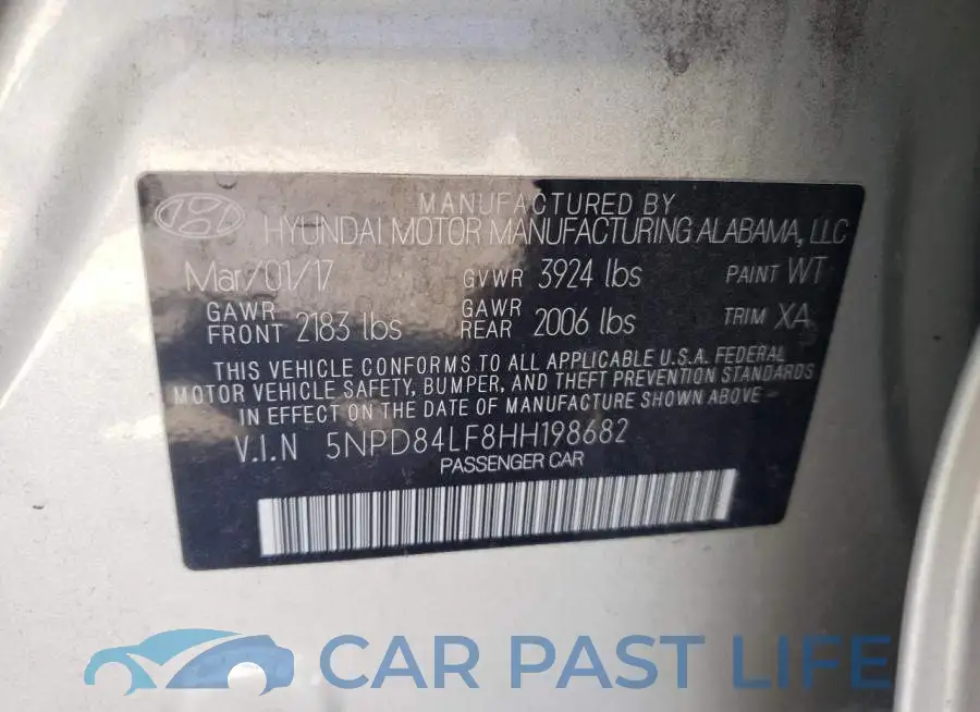 5NPD84LF8HH198682# 13
