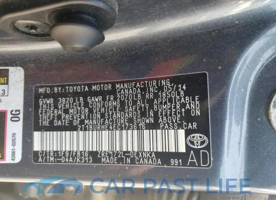 2T1BURHE4EC173616# 12