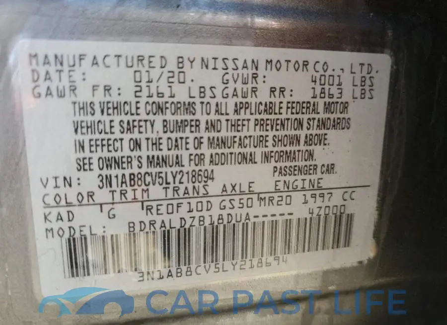 3N1AB8CV5LY218694# 12
