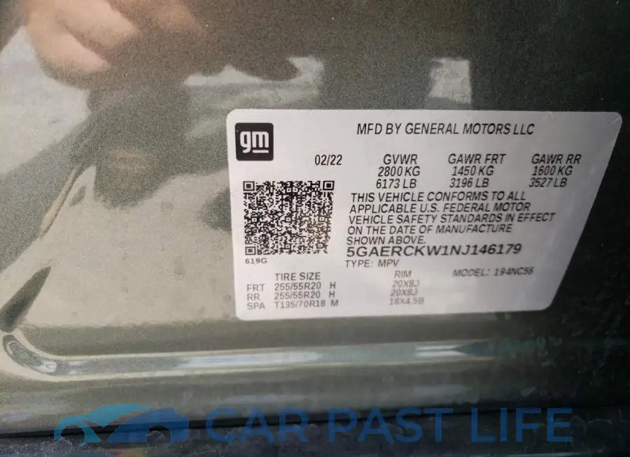5GAERCKW1NJ146179# 13
