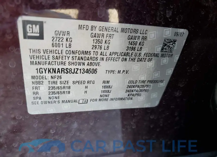 1GYKNARS8JZ134606# 13
