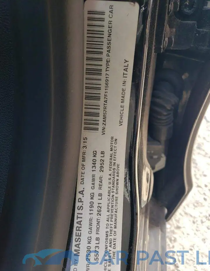 ZAM57RTA7F1156917# 12