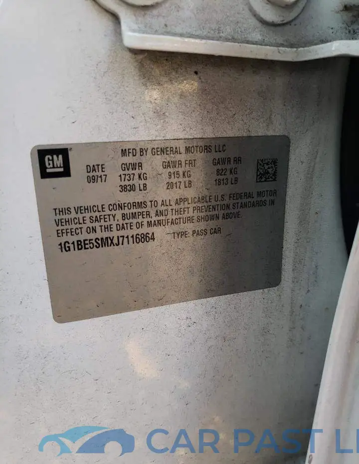 1G1BE5SMXJ7116864# 12