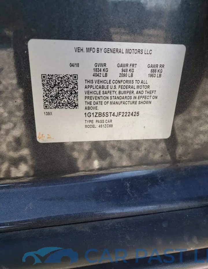 1G1ZB5ST4JF222425# 12