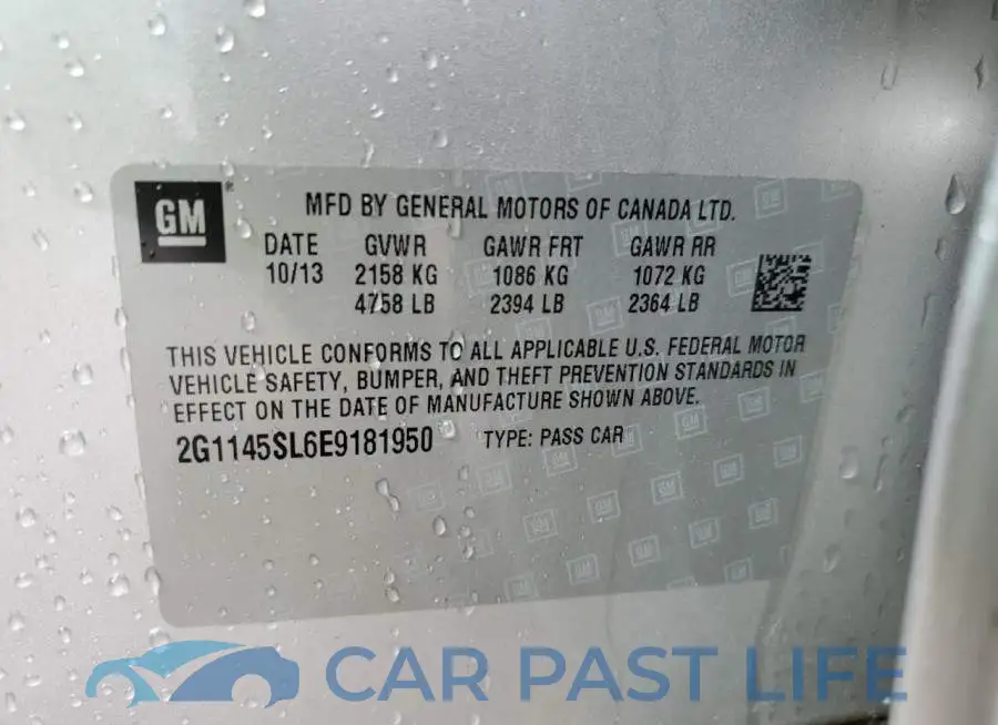 2G1145SL6E9181950# 12