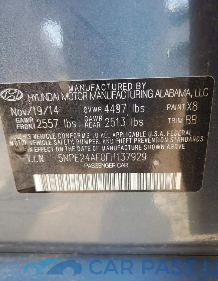 5NPE24AF0FH137929# 12