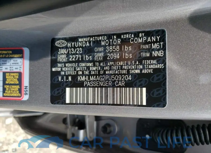 KMHLM4AG2PU509204# 12