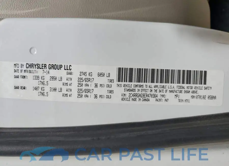 2C4RRGAG9ER470364# 13