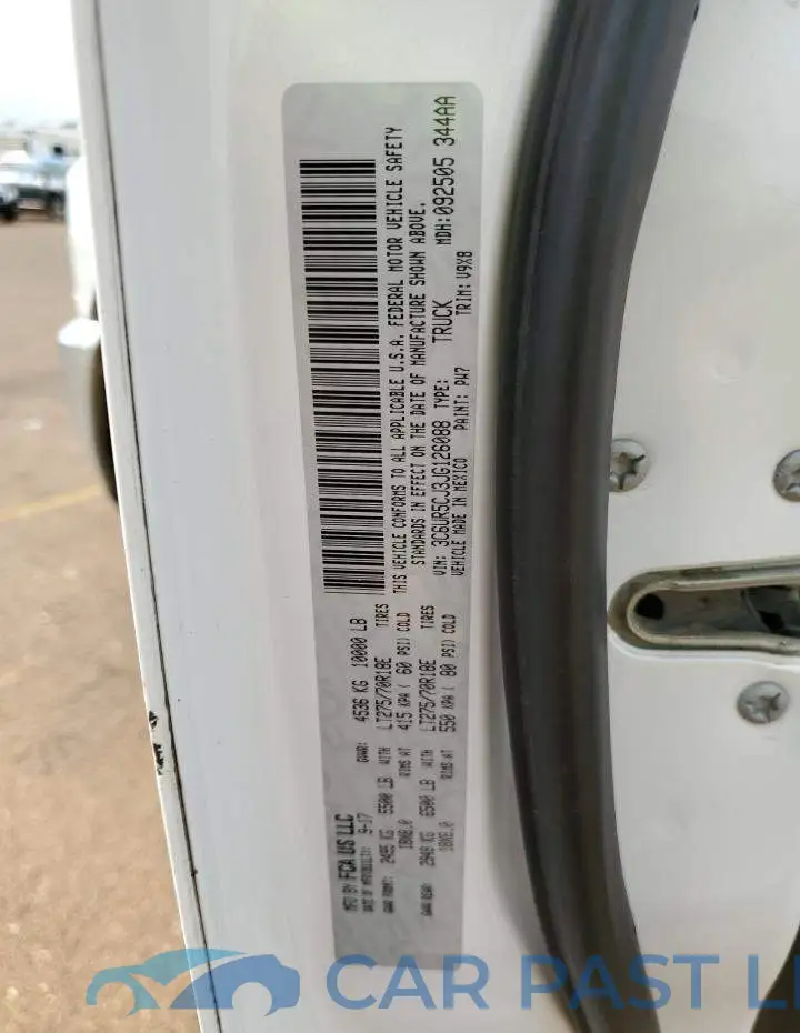 3C6UR5CJ3JG126088# 12