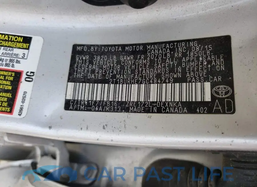 2T1BURHE7GC484749# 13