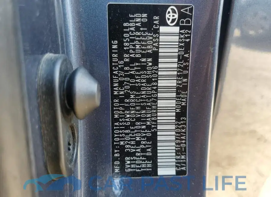 5YFBURHE7GP481026# 13