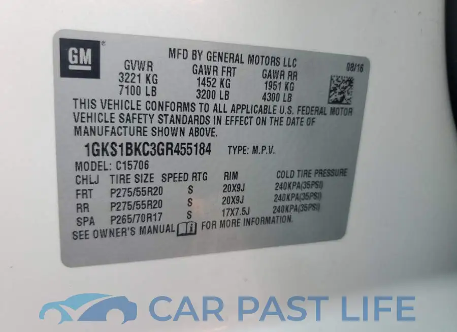 1GKS1BKC3GR455184# 14