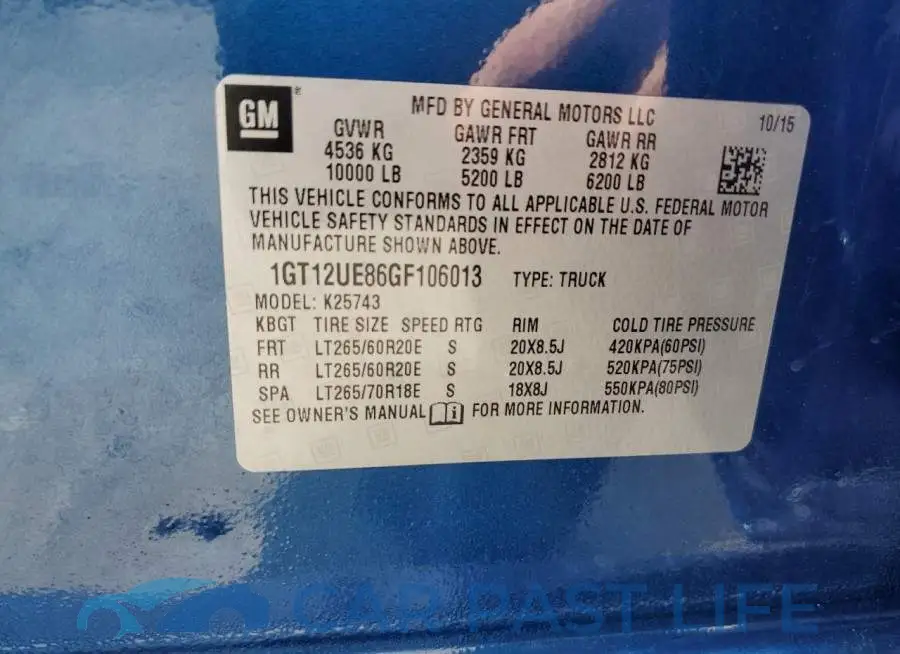 1GT12UE86GF106013# 11