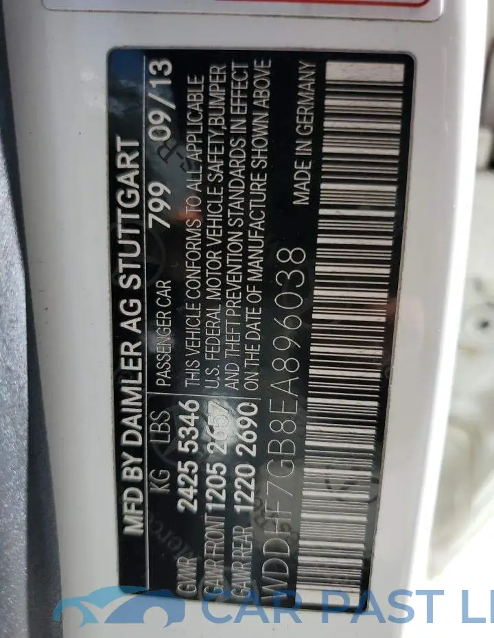 WDDHF7GB8EA896038# 12