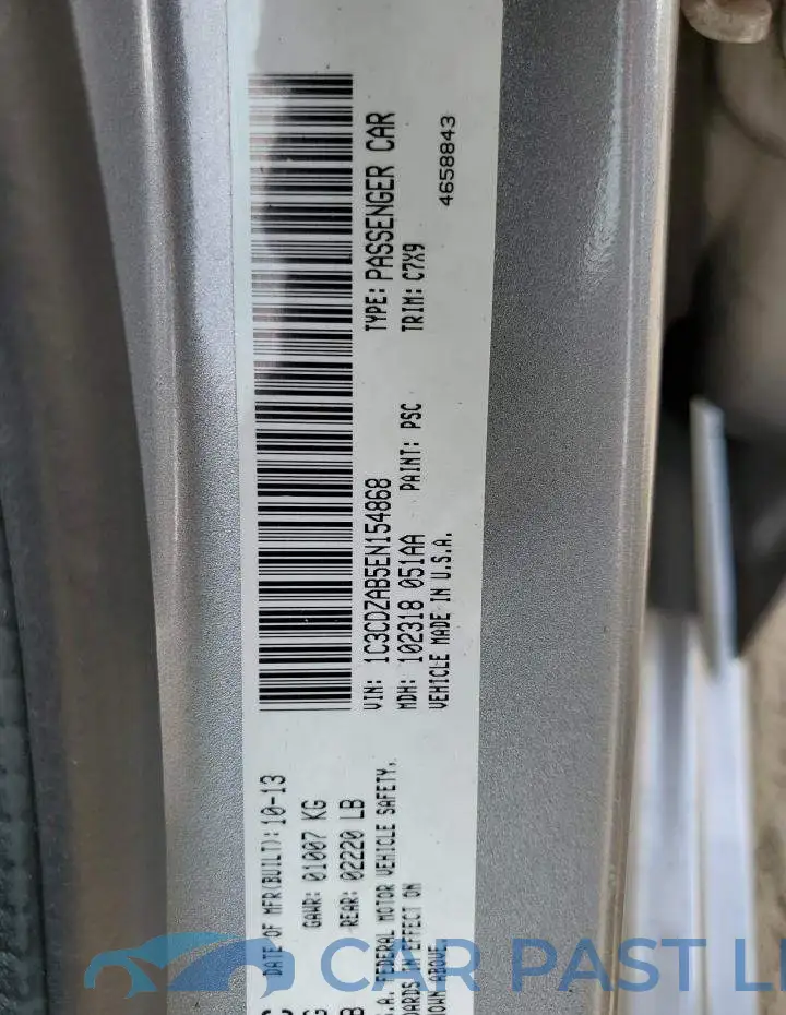 1C3CDZAB5EN154868# 12