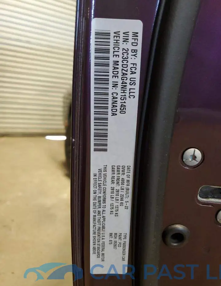 2C3CDZAG4NH151450# 12